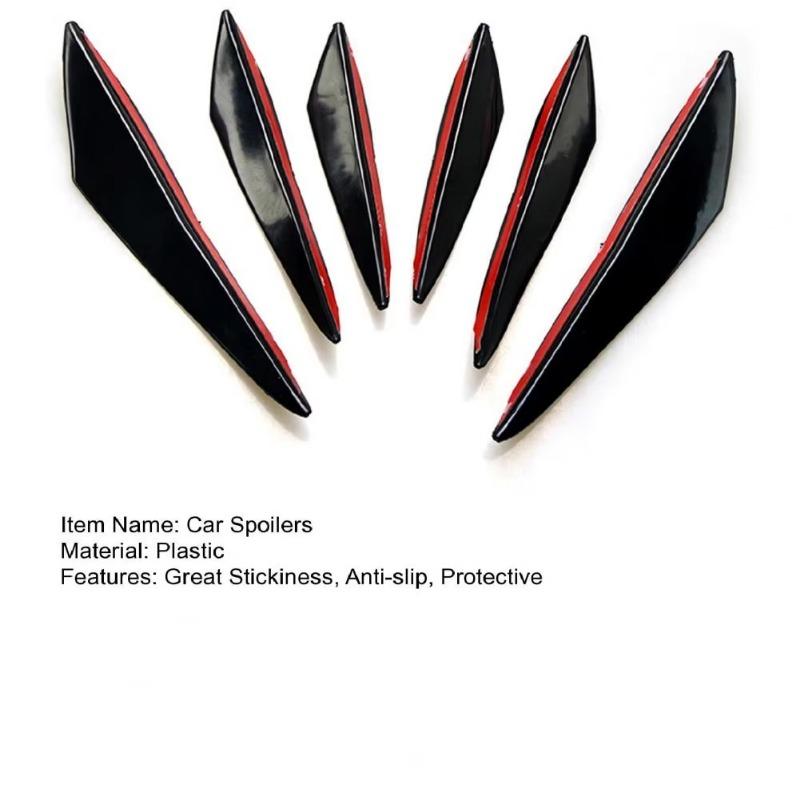 Product Introduction of 6 Pcs Car Spoiler Splitters Decorative Protect Vehicle Edge Car Tuning Canard Universal Front Bumper Lip Car Accessories 12