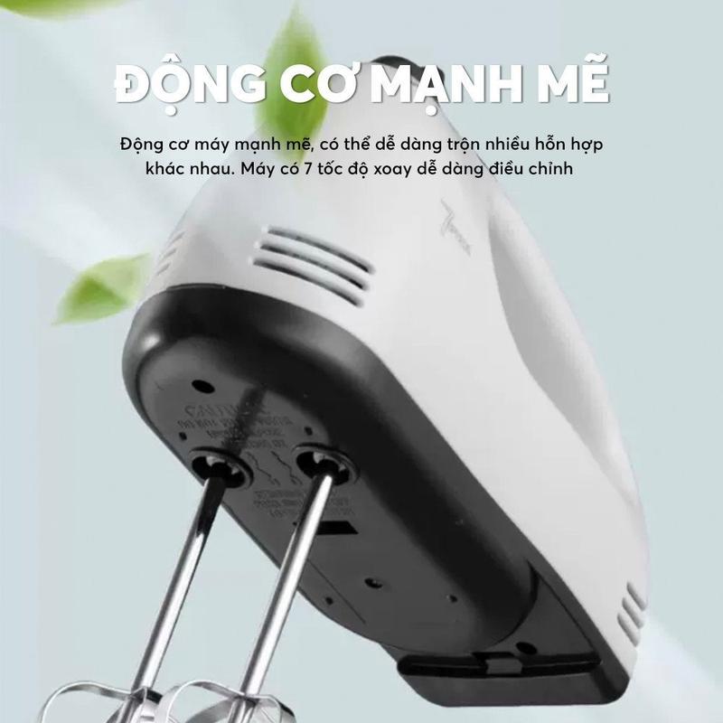 Product Introduction of Máy Đánh Trứng Cầm Tay 7 Tốc Độ, Máy Đánh Trứng Mini Đa Năng - Công Suất 180W, Bảo Hành 12 Tháng 19