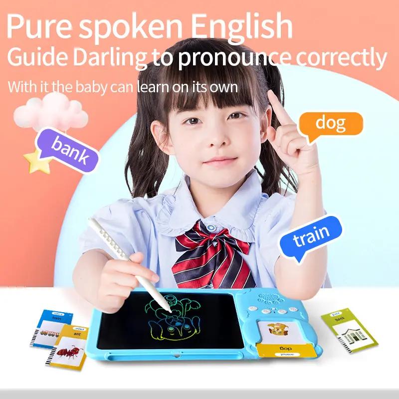 kids LCD Writing Tablet Writing Board&Card Reader Card Drawing Machine