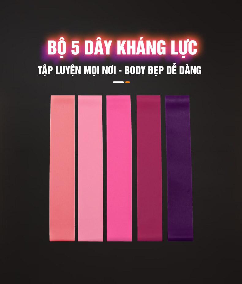 Product Introduction of Bộ 5 Dây Kháng Lực Tập Yoga Gym Cao Su Tự Nhiên 2573 - PARISA dây kéo đàn hồi 28