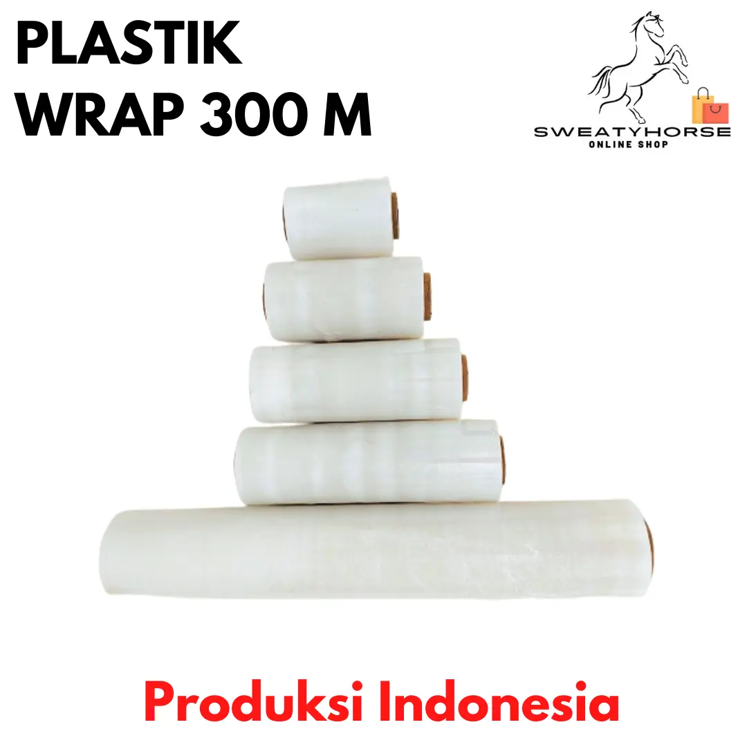 Plastik Wrapping 300 METER Stretch Film Plastik 10-50cm