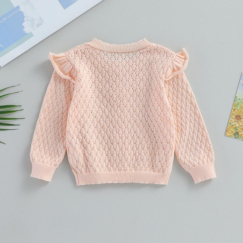 Product Introduction of Baby Girls Knit Sweater, Long Sleeve Button-down Toddler Cardigan Fall Winter Clothes for Casual Daily 38