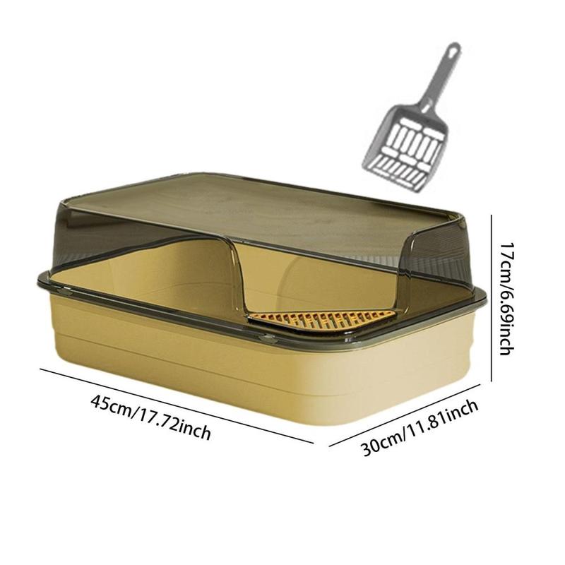 Product Introduction of Open Litter Box Toilet Anti Splashing Heighten for Small and Large Cats 0