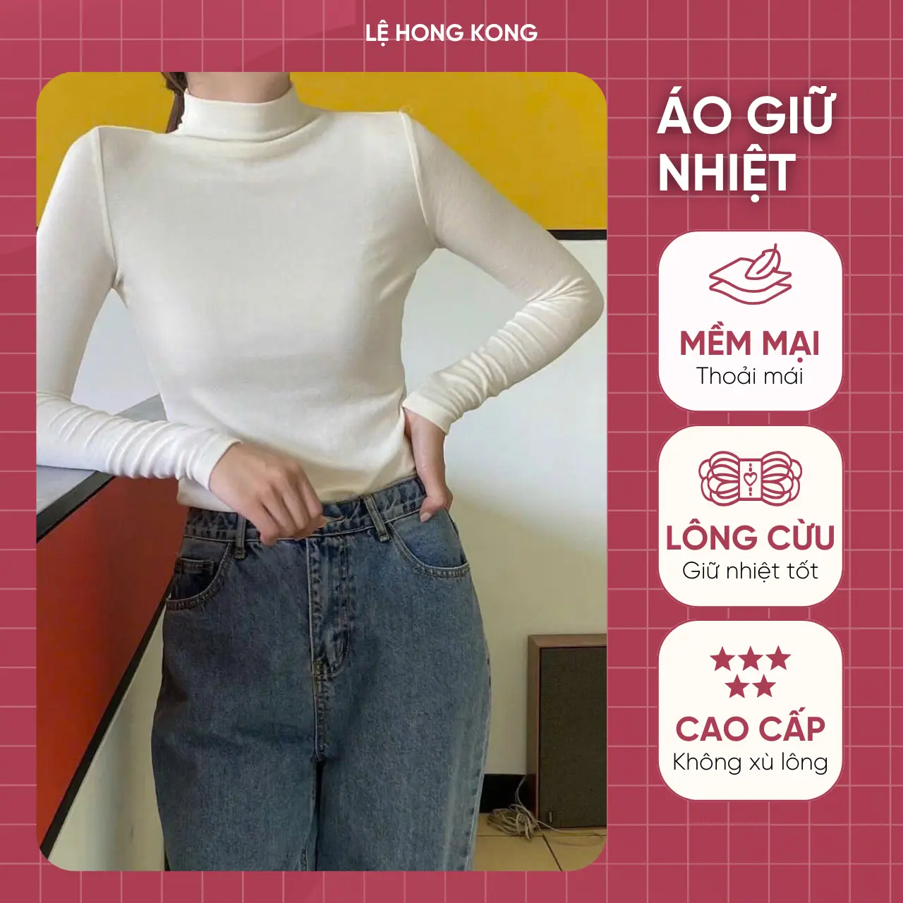 Áo Giữ nhiệt HQ loại lông cừu (1 size cho người 40~75kg mặc vừa) co giãn 4 chiều