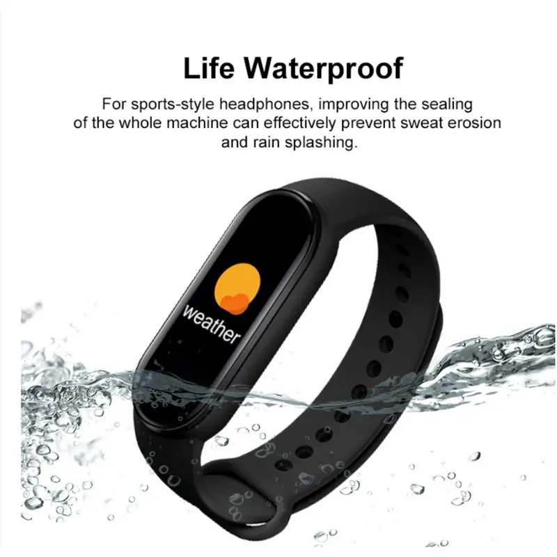 Đồng hồ thông minh, Mi Band 6 / M6, Vòng đeo tay thể thao, Máy theo dõi nhịp tim, Có màn hình Bluetooth, Hỗ trợ Xiaomi 6, Đồng hồ thông minh thể thao 4