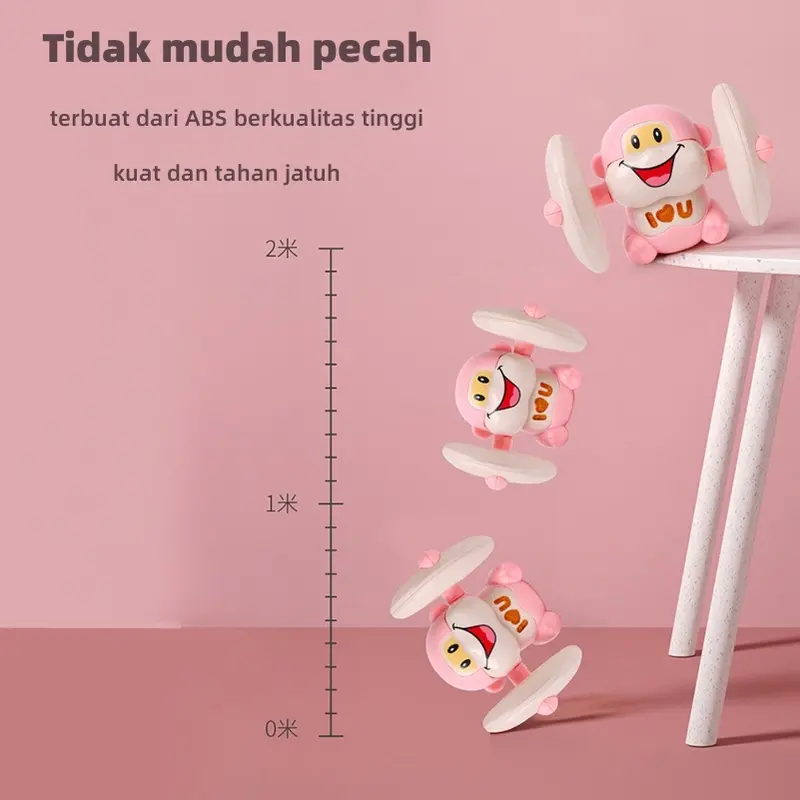 Monyet Rolling Jungkir Balik/Mainan Monyet Tumbling  Listrik/Anak Listrik Kontrol Suara Pencahayaan Induksi Musik Monyet Tumbling/Mainan Monyet 8