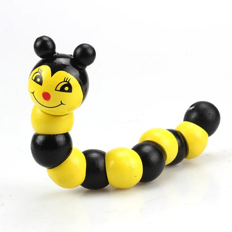 Product Introduction of Montessori Educational Toys Fun Wooden Toys Bugs Eating Fruit Apple Pear Early Education Teaching Aid Toys Gift 17