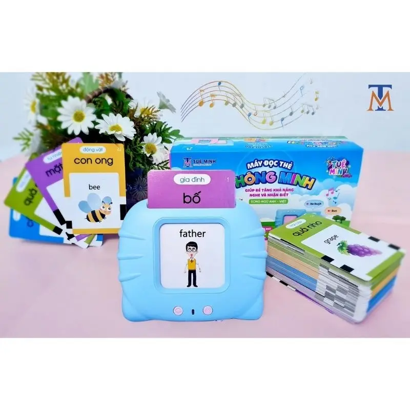 Đồ chơi đọc thẻ Flashcard Song Ngữ Anh - Việt 224 Từ Vựng cho bé
