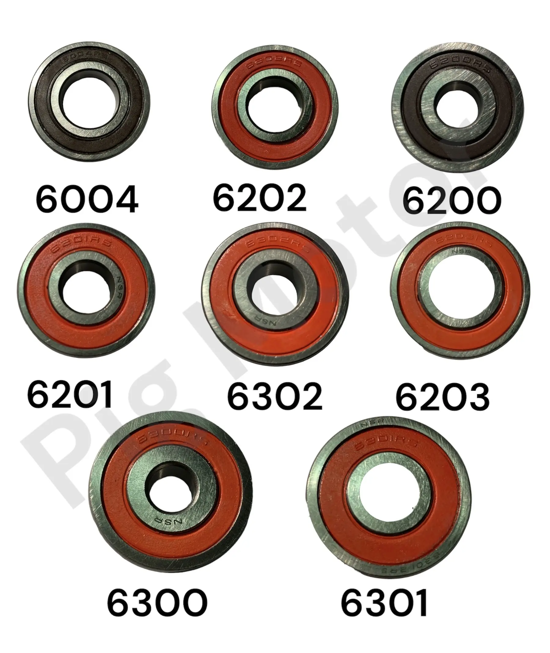 ลูกปืน/ลูกปืนล้อหน้า/ลูกปืนล้อหลัง/ลูกปืนดุมสเตอร์ เบอร์ 6004/6200/6202/6201/6203/6300/6301/6302 งานเกรดA