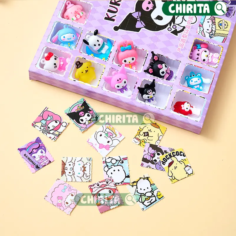 Hộp 40 Món Đồ Chơi Kuromi Gấu Hồng - Hộp Quà Bí Mật Hidden Box Chirita 2