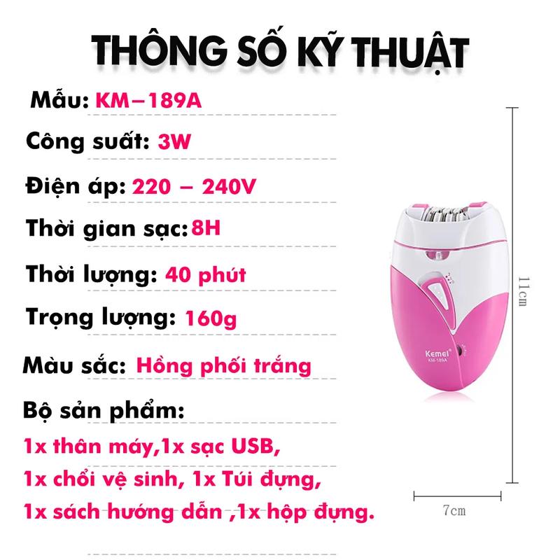 Product Introduction of Hair removal machine Kemei km-189a dedicated defeathering full-body, battery charger professional 13