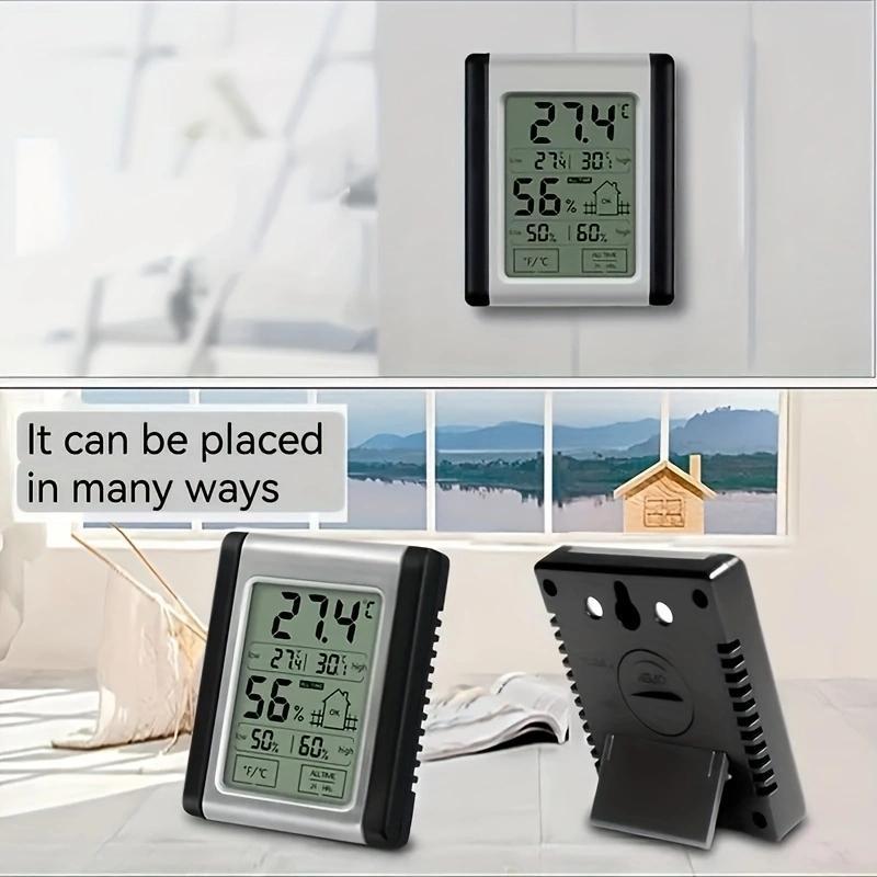 Digital Thermometer, Touch Screen LCD Digital Thermometer, Household Humidity Temperature Sensor, Healthy Care Monitor, Weather Station Digital Hygrometer & Indoor Thermometer 3