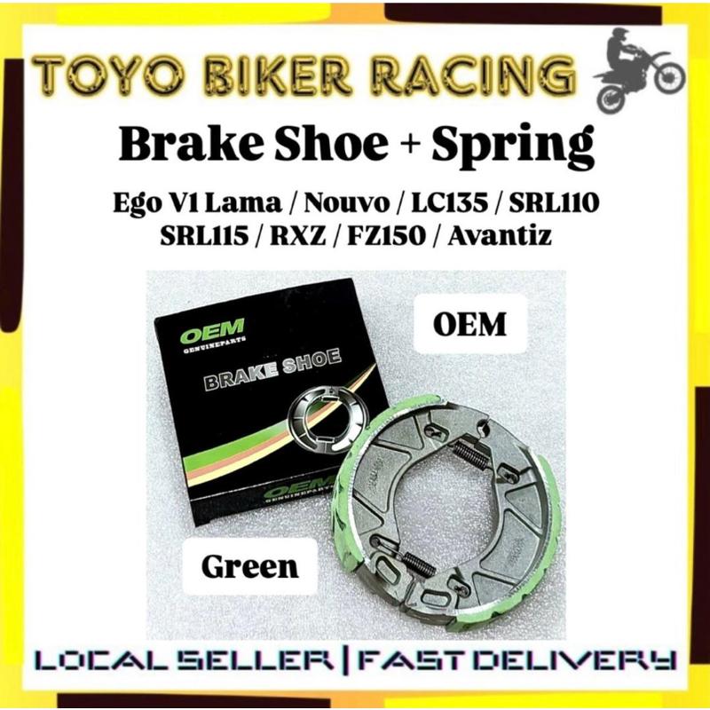 ( OEM ) Green Brake Shoe + Spring Lining Brek Brak Break Sho - TikTok ...