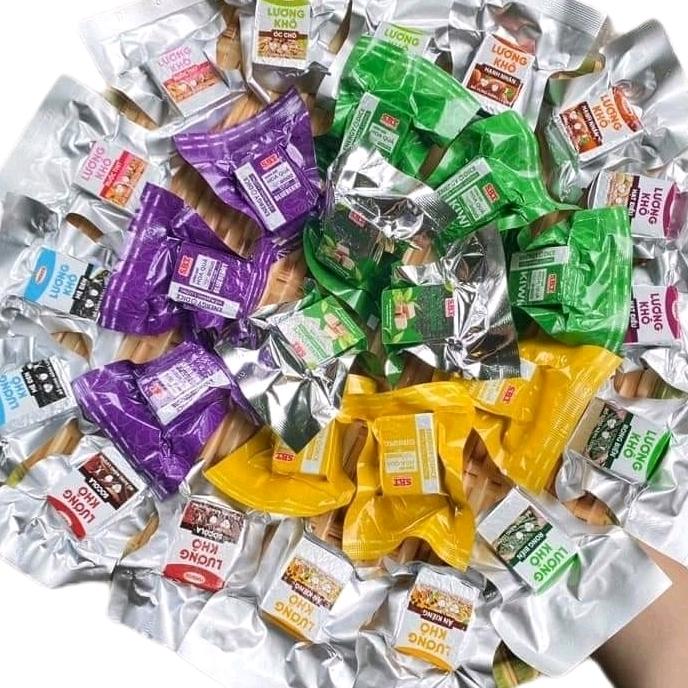 lương khô ăn kiêng mix vị túi zip 1kg Thức Ăn Snack Cay Ăn Vặt