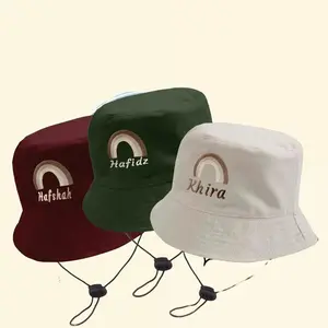 TOPI BUCKET ANAK MODEL PELANGI GERATIS TAMBAH NAMA USIA 2-10 TAHUN Anak-Anak