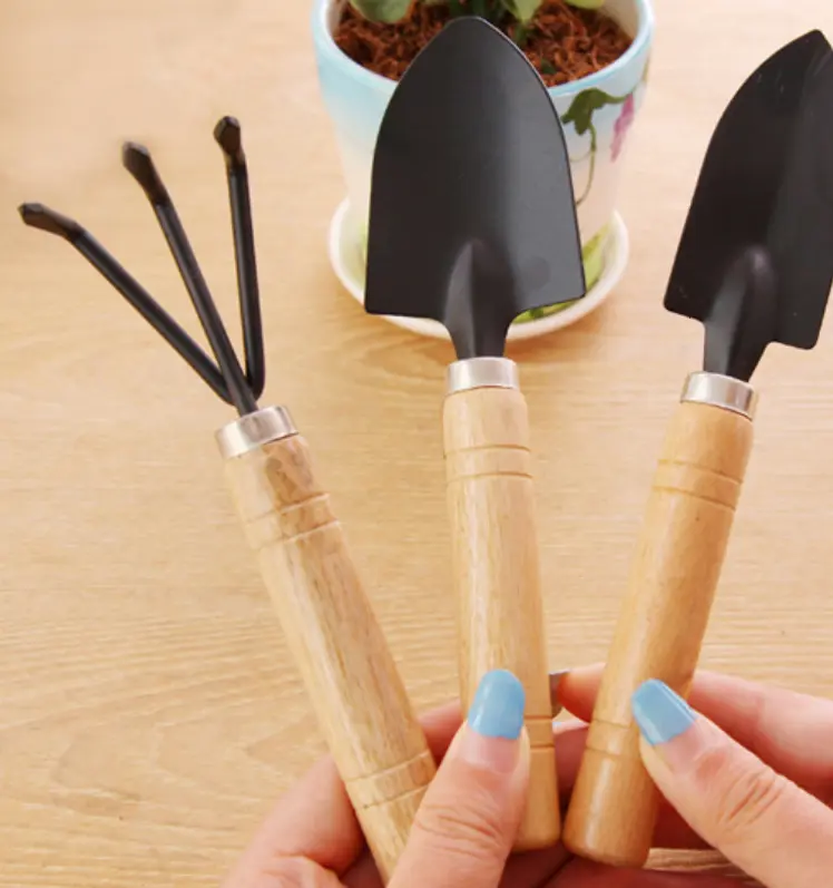 Set Sekop Garpu Cangkul Mini 3 in 1 / Alat Berkebun / Garden Tools Pelaratan Taman 0