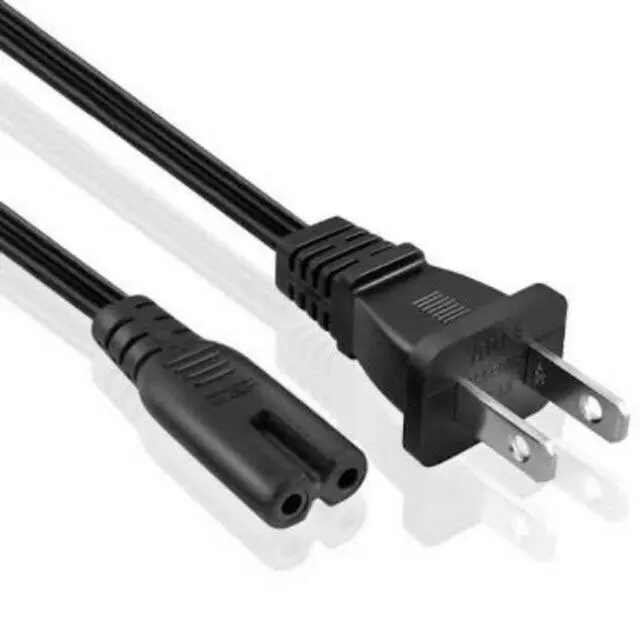 Power Cord / Power Cable 2 Prong Pin Power Supply AC Adapter