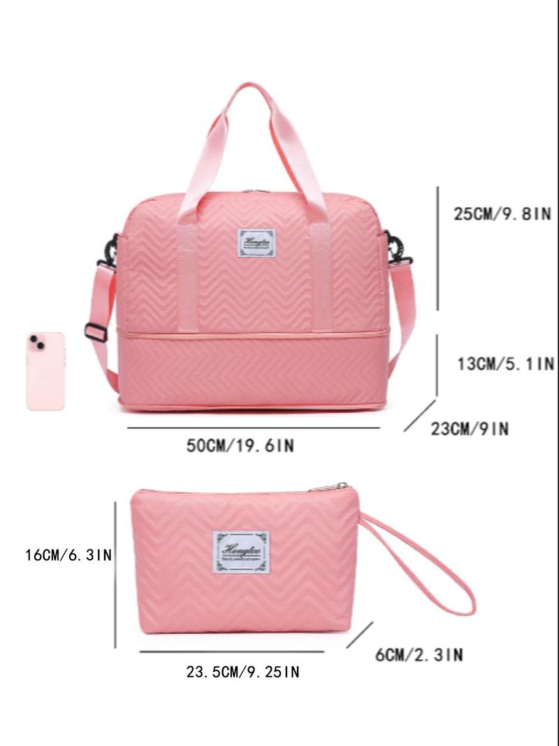Product Introduction of Unisex Weekend Travel Bag with Waterproof Shoe Compartment, Stylish Large Capacity Tote for Business Trips & Gym Essentials, Multi-functional Duffle Bag for Suitcases 1