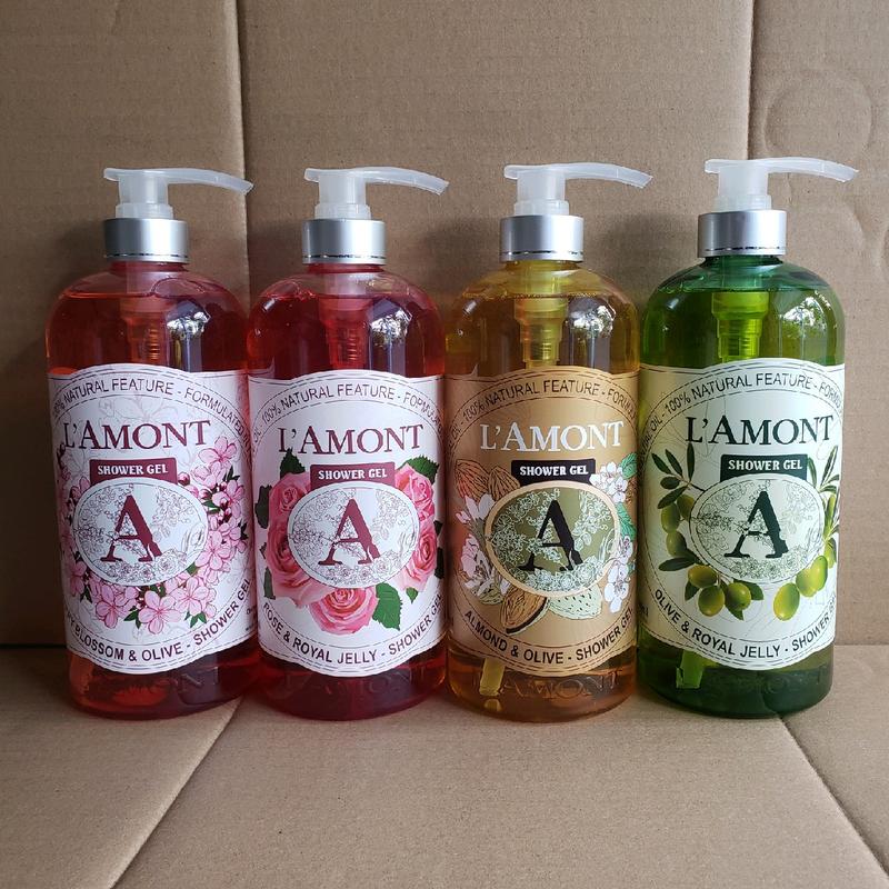 Sữa Tắm Lamont En Provence Hương Hoa Anh Đào/Hoa Hồng/Olive/Hạnh Nhân - 1000ml Dưỡng Da Body Sen Dưỡng Body suatam Hoa Sen thomlau