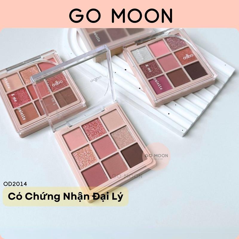 Bảng Phấn mắt Odbo 9 ô màu Shadow Me OD2014 vỏ hồng chất phấn mịn lì lâu trôi giữ màu 8h 6.5g Thái Lan Cosmetic Trang Điểm odbo sweetmush odbo shadow odbo shadow Nữ Mỹ Phẩm Women
