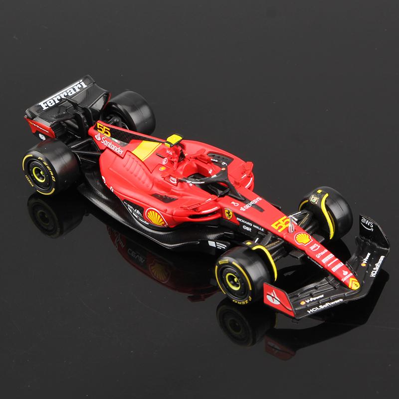 Product Introduction of Bburago 1:43 2023 F1 Model RB19 W14 SF23 C43 A523 AMR23 Racing Alloy Car Toy Red Bull Mercedes Alfa Romeo Apline 53