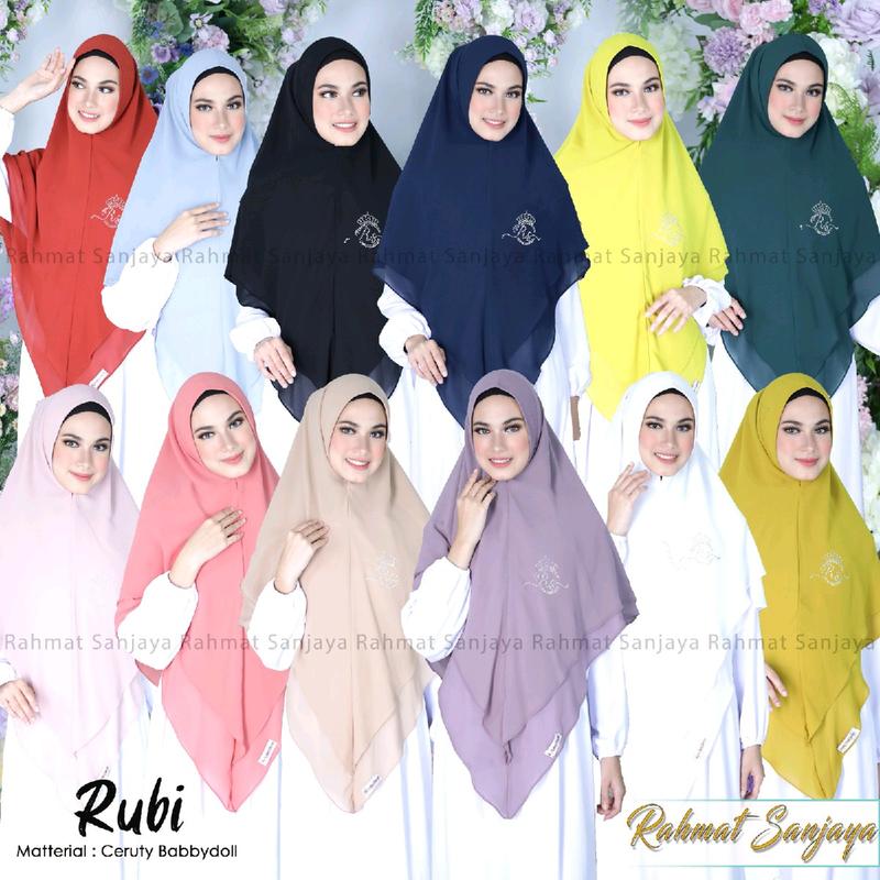 KHIMAR CERUTY BABY DOLL/KHIMAR 2LAYER/KERUDUNG JUMBO MURAH Panjang Muslim Syari 3