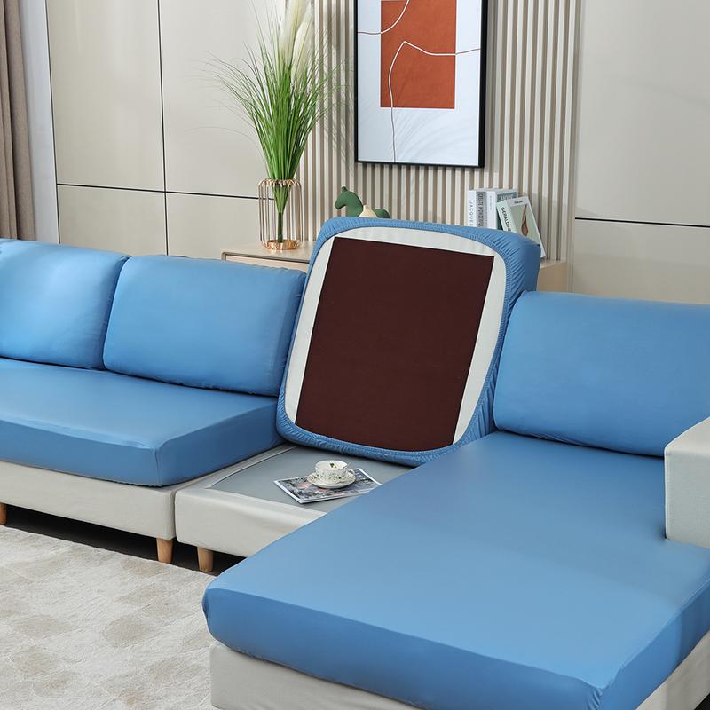 Product Introduction of [juhua] 1/2/3/4 Seater PU Leather Elastic Sofa Seat Cushion Covers for Living Room Waterproof Stretch Chair Seat Cover Couch Slipcover 33