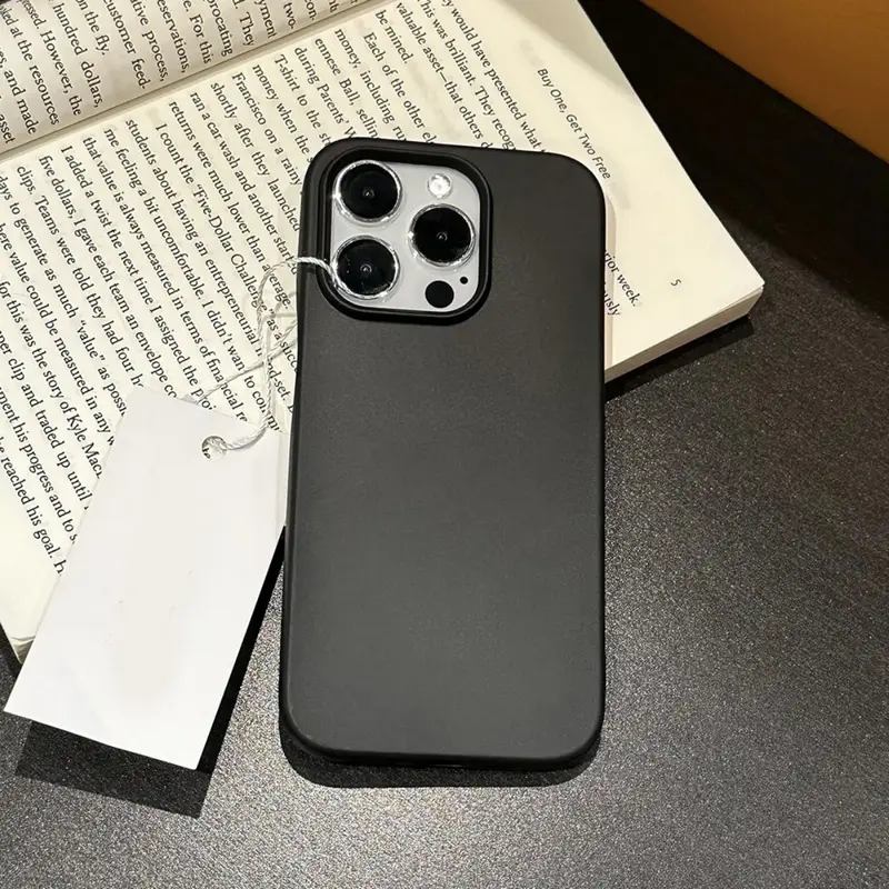 New Half Pack Silicone Case Matte Simple Solid Color Casing for IPhone 16 15 14 13 12 11 Pro Max Fall Prevention Soft Back Cover Borderless Button Shell 4