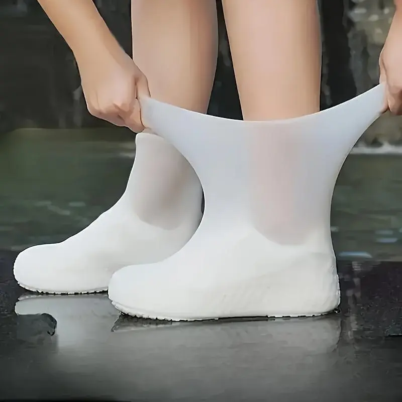 Silicone Shoe Cover, 1 Count/2 Counts Reusable Waterproof Shoe Cover, Non-slip Shoe Protector for Indoor & Outdoor, Home Care Supplies