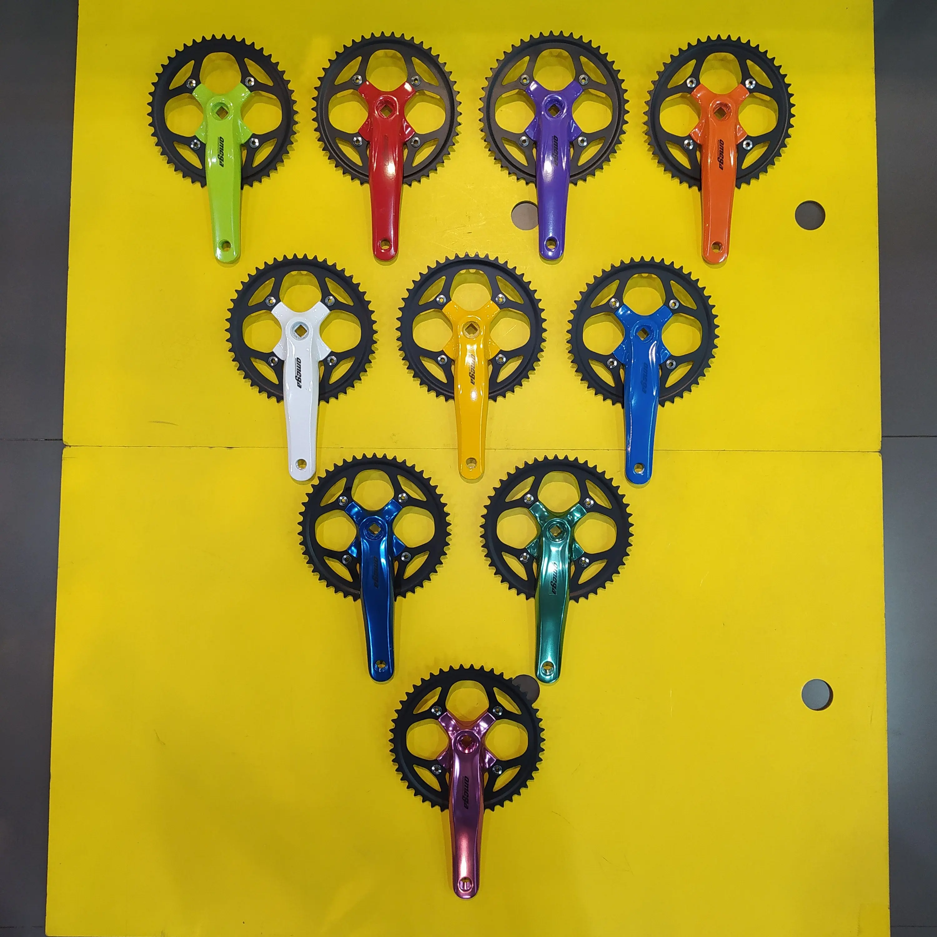 Crank Single Speed 46t Alloy Omega Banyak Warna Sepeda Fixie Single Speed laher  sepeda bb  kotak bmx