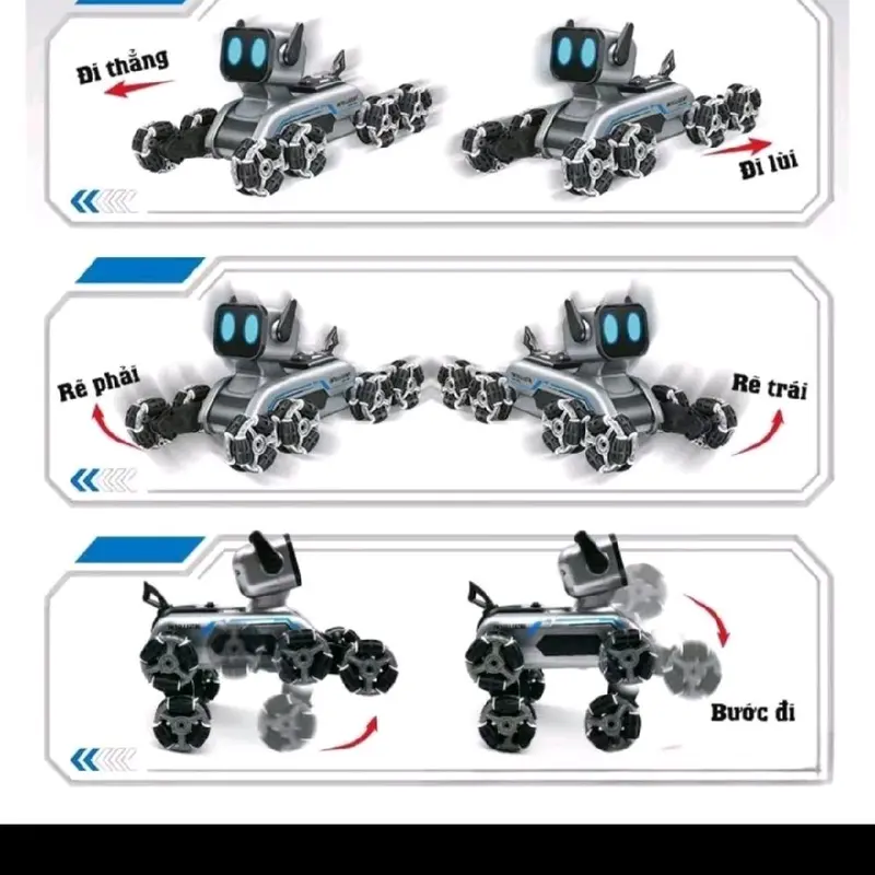 Chó robot điều khiển 8 bánh,nhạc,phun sương 4