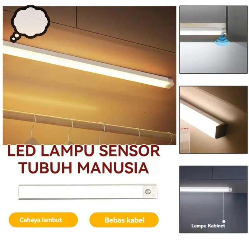 Magnetic Motion Sensor Long LED Stick Lamp - Multifunctional Button, Sleep Light. 1