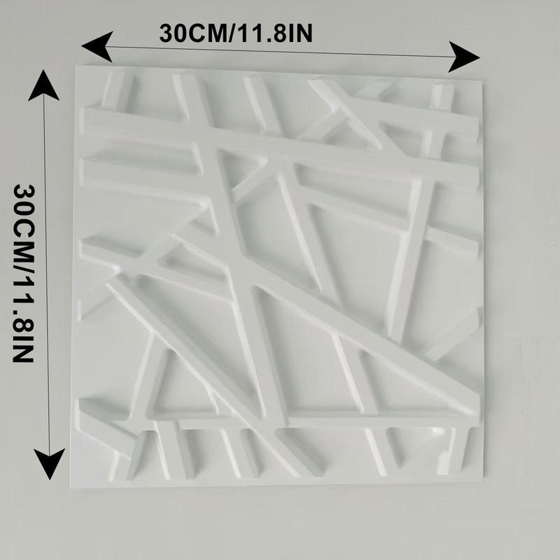 3D Geometric Wall Panel, 6pcs/set PVC Wall Decor for Room Decor, Design Modern Interior, Wallpaper for Home Living Room Bedroom Decor 3