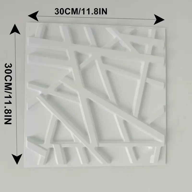 3D Geometric Wall Panel, 6pcs/set PVC Wall Decor for Room Decor, Design Modern Interior, Wallpaper for Home Living Room Bedroom Decor 3