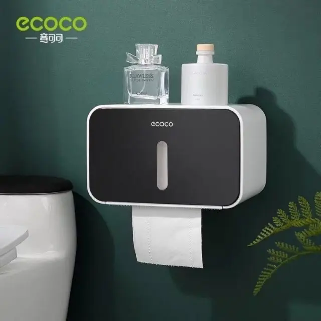 hộp đựng giấy vệ sinh ECOCO dán tường cai cấp 1903