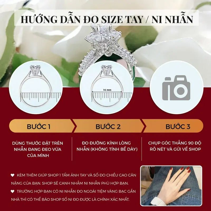 N605 - Nhẫn bạc Ý S925 nữ  đính đá hột cao cấp MiASJ | MiASJ Mi.A Trang sức bạc nhẫn  bạc 8