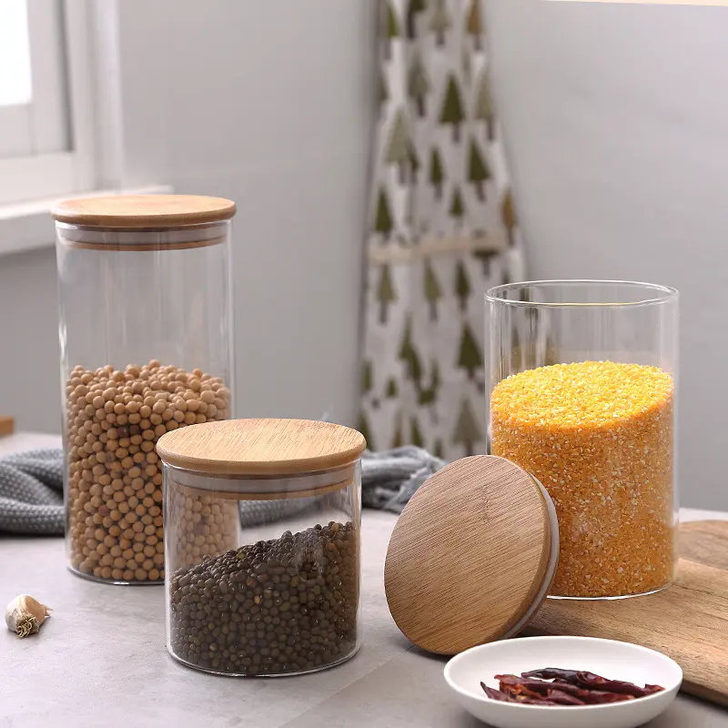 Toples Kaca Penyimpanan Makanan Borosilicate Glass Storage Jar 1250 ml 2