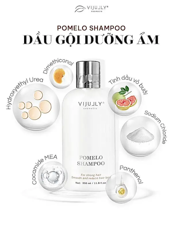[ Phiên bản DƯỠNG ẨM] Dầu Gội Bưởi Vijully Hỗ trợ giảm rụng & hỗ trợ mọc tóc giam rung 3