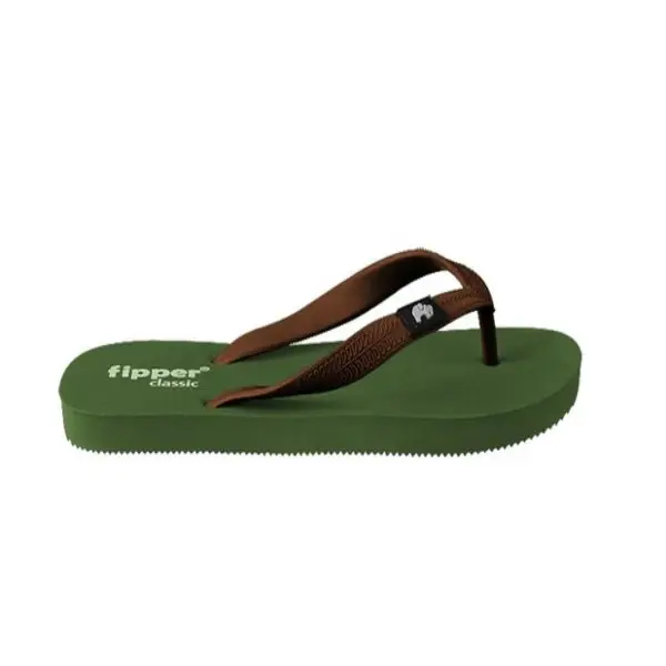 Sandal Fipper Classic Green Army Brown Bold Original 1