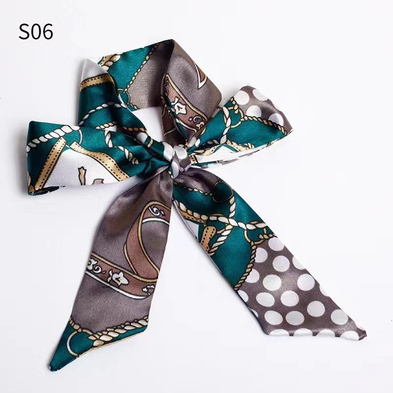 Product Introduction of Hot Sale Classic Retro Decorative Slim Narrow Scarf for Bag Handle Wrapping Small Ribbon Scarf Ladies Neck Scarf 17