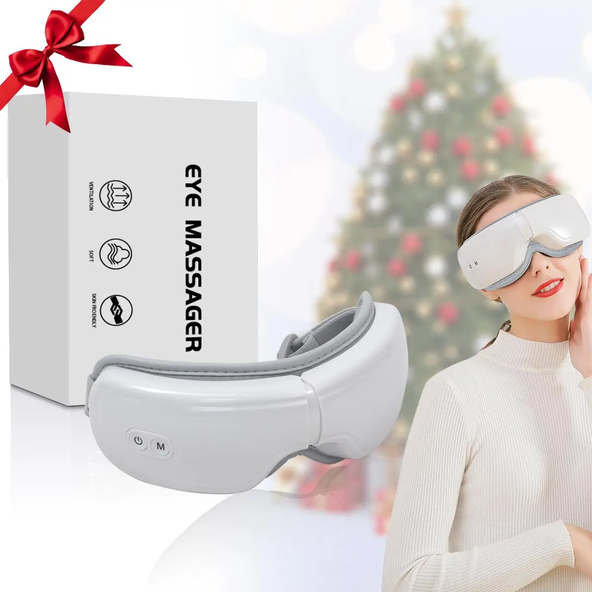 Smart Electric Heated Eye Massager, Foldable Eye Massage Machine, Eye Care Instrument for Women & Men, Personal Care Appliances for Daily Use