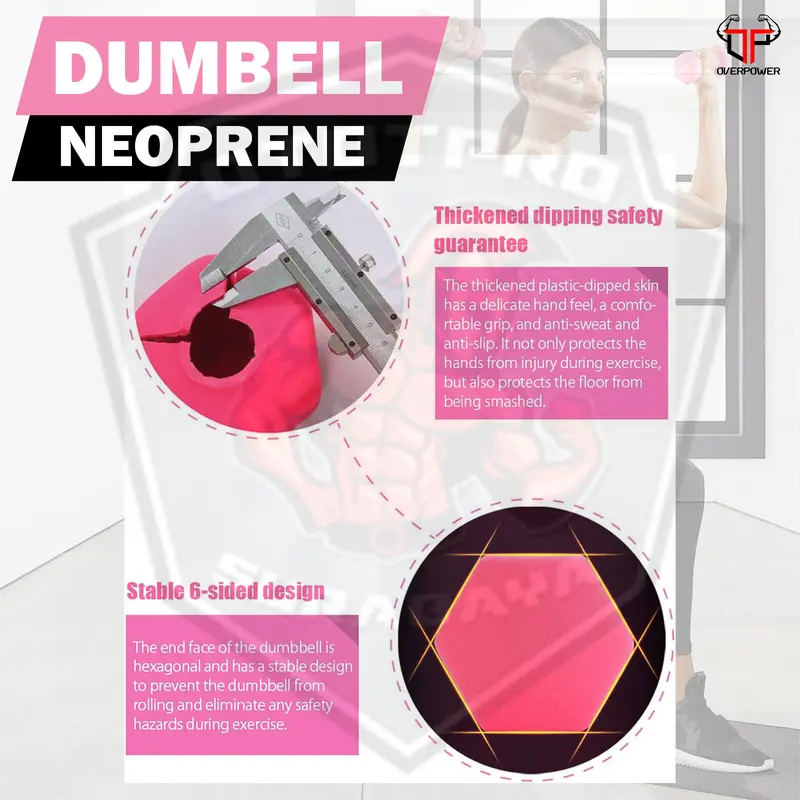 Dumbell Neoprene 2Kg /Barbel Mini/Dumbel Warna/Kecil/Karet/2 Kg/Vinyl 2