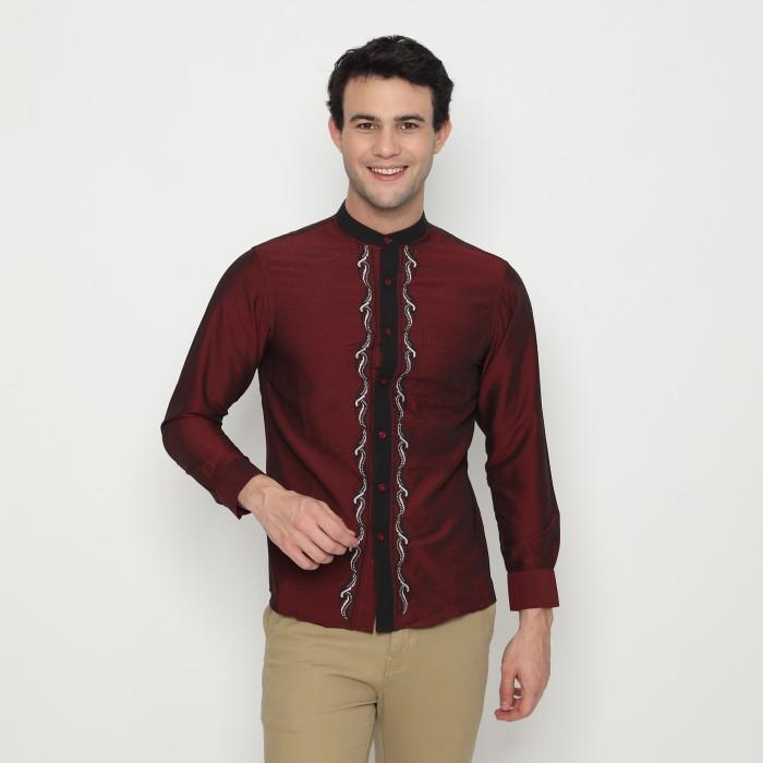 Gambar (LAST CALL) Platini Kemeja Koko Bordir Timbul Pria Lengan Panjang Polyester 96949 - S dari Platini Official Store Kota Administrasi Jakarta Utara Tokopedia