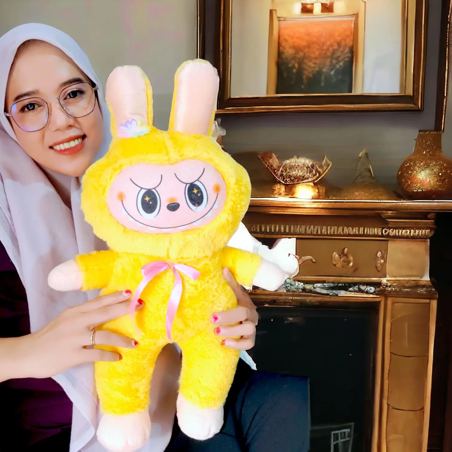 BISA COD!! Boneka Mainan Labubu Monsters Exciting Macarone Kawai Viral Termurah Ukuran 55cm Toys Dolls