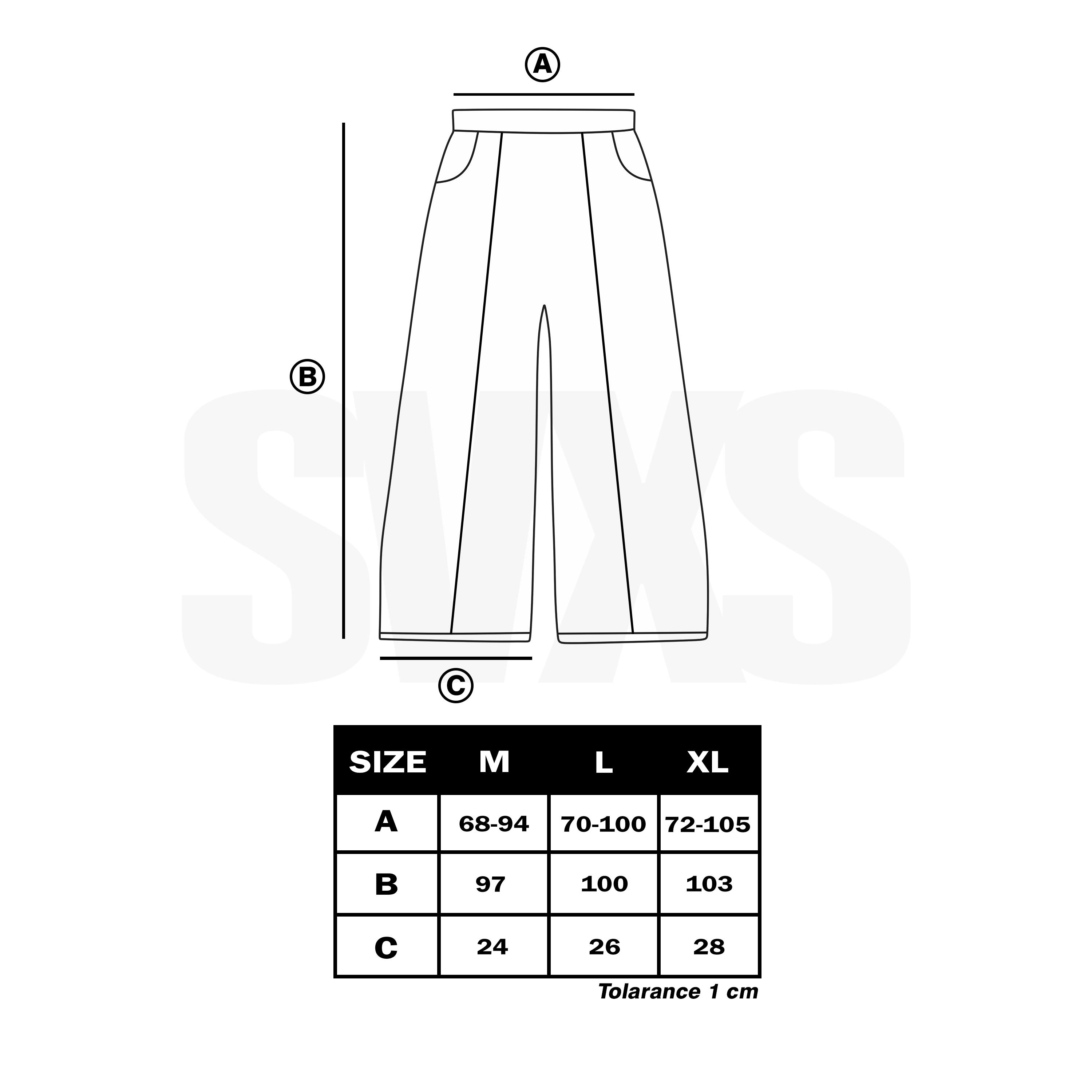 SVXS - Baggy Sweatpants Pecah Pola Abu Tua