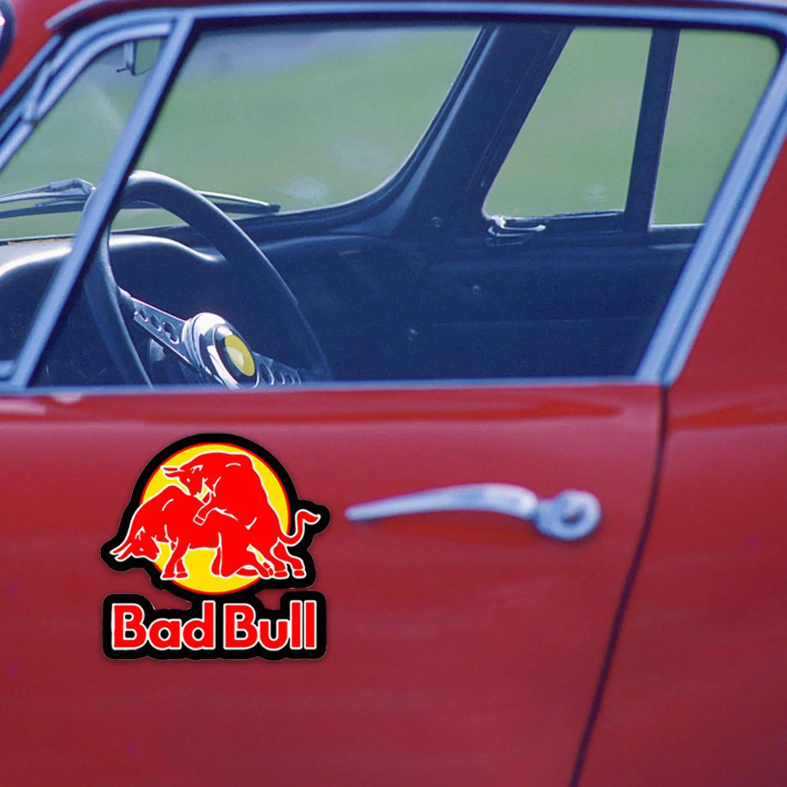Decal xe hơi, với mô hình Bull xấu, decal can xe ô tô, phụ kiện ngoại thất, đồ họa decal, decal can cửa sổ ô tô, thích hợp cho xe tải, tường và xe Van
