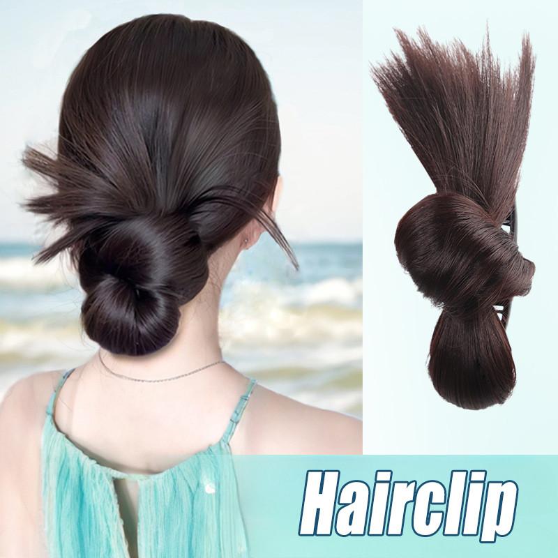 Búi Tóc Giả, Kẹp Tóc, Thanh Lịch, Dành Cho Nữ, Phụ Kiện Tóc Lười, Trông Tự Nhiên, Phồng Bềnh, Sau Đầu, Làm Bằng Nhựa, Mũ Cài Tóc, Hàng Mới Về