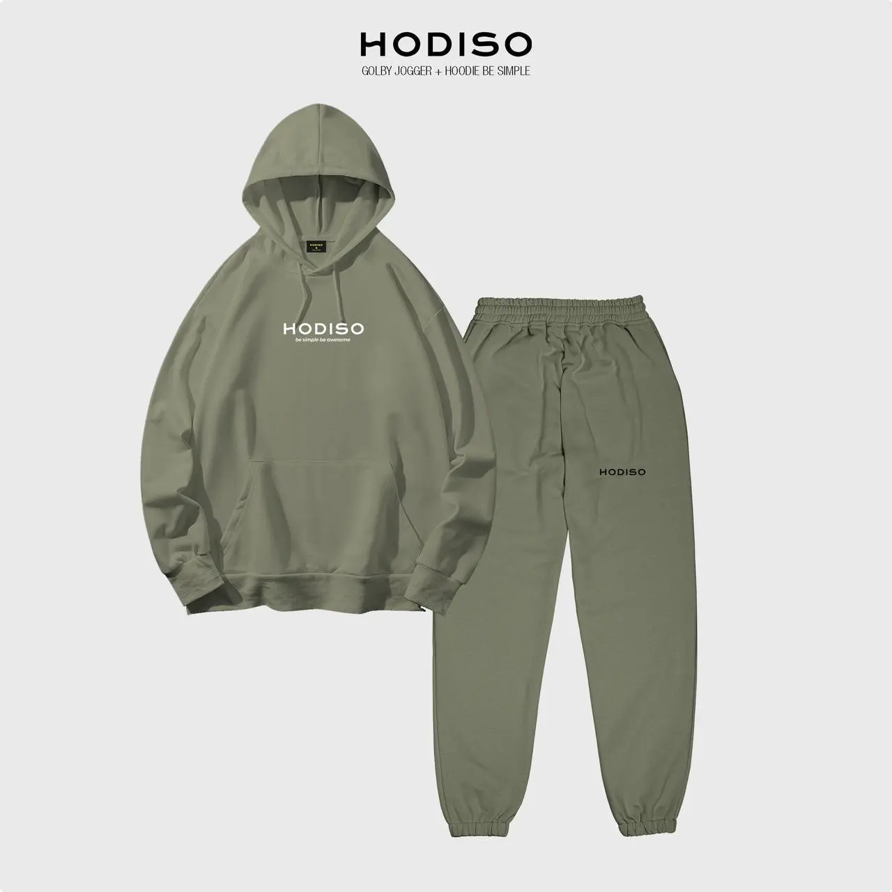 HODISO - Satu Set Hoodie Jumper Be Simple + Jogger