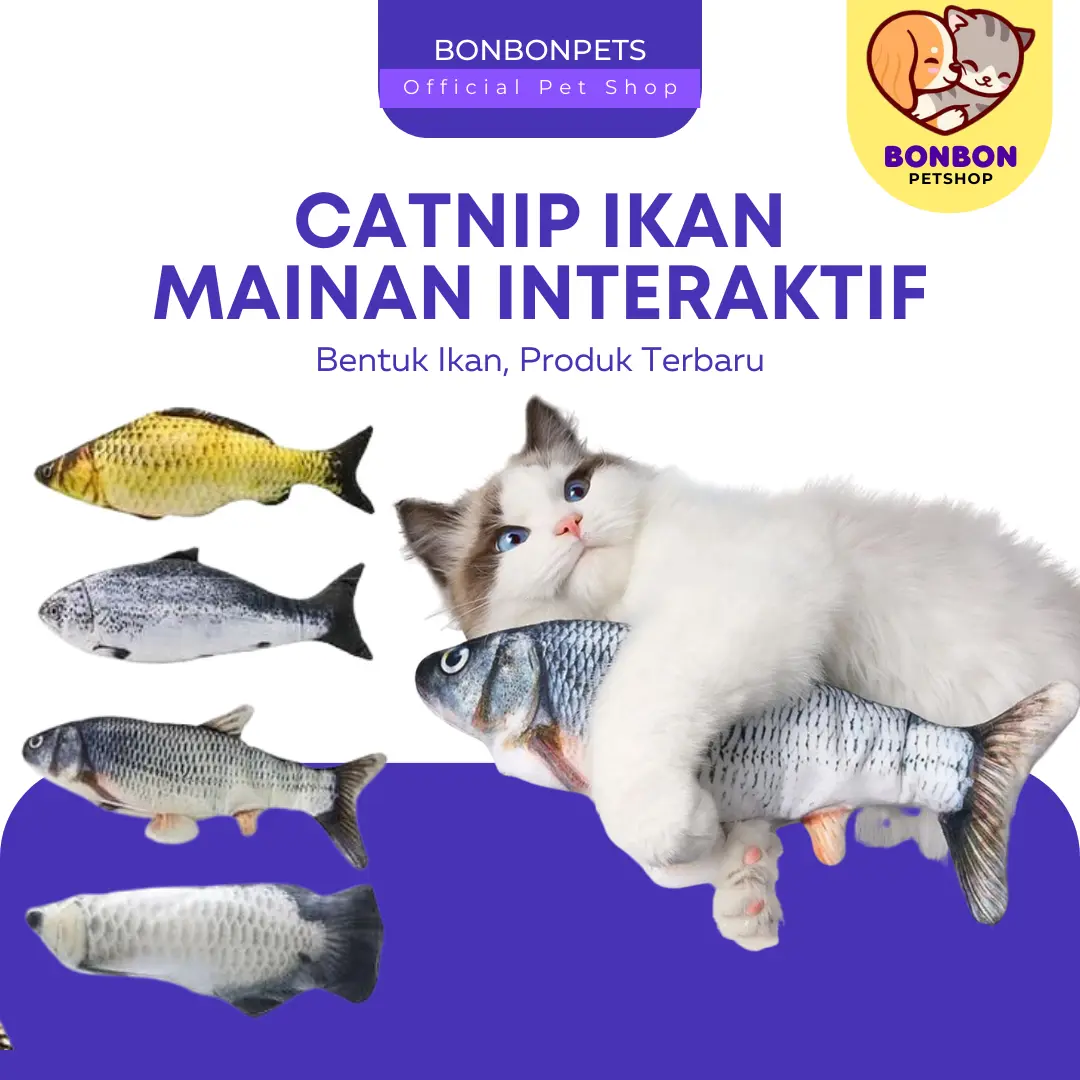 Mainan Kucing Boneka Ikan Cat Toys Mainan Hewan Interaktif