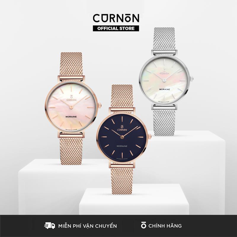 Đồng Hồ Nữ Curnon Moraine - Dây Kim Loại Thiết Kế Mặt Nhỏ Thời Trang Thanh Lịch Nhẹ Nhàng